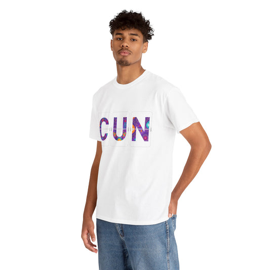 CUN - Cancun Letters Code Unisex Heavy Cotton Tee